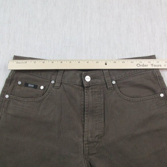 HUGO BOSS Alabama Jeans Mens 34x32 Gray Denim Casual Mid-Rise Straight Leg 39526 - Picture 7 of 10